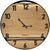 Runde Wanduhr aus Eichenholz, 50 cm, schwarzer Rahmen, arabische Ziffern, klassische Uhr