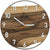 Runde Wanduhr aus Walnussholz, 35 cm, weisser Rahmen, weisse arabische Ziffern, Matterhorn